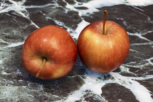 close up ready to eat apple fruit on background
