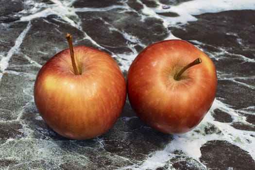 close up ready to eat apple fruit on background