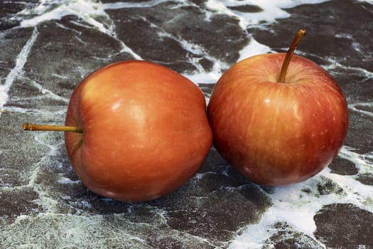 close up ready to eat apple fruit on background
