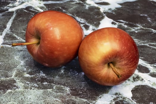 close up ready to eat apple fruit on background