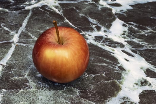 close up ready to eat apple fruit on background