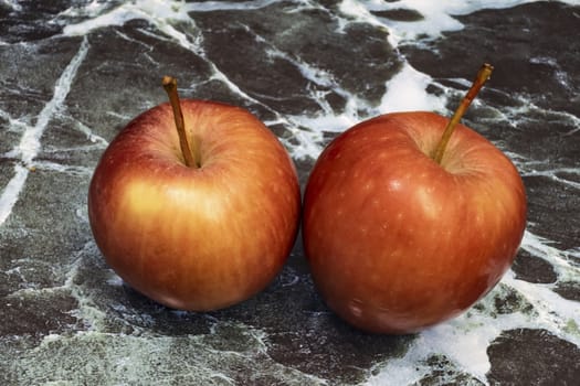 close up ready to eat apple fruit on background