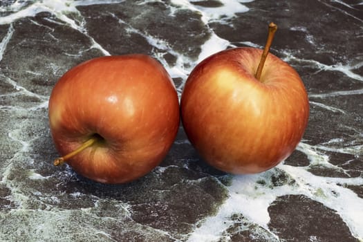 close up ready to eat apple fruit on background