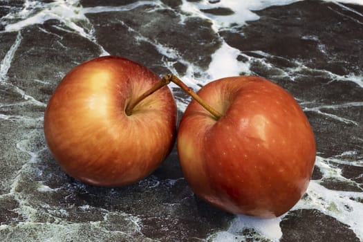 close up ready to eat apple fruit on background