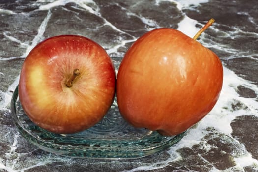 close up ready to eat apple fruit on background