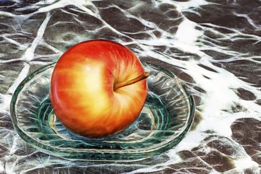 close up ready to eat apple fruit on background