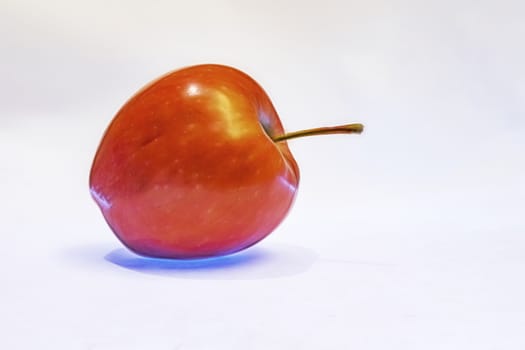 close up ready to eat apple fruit on background