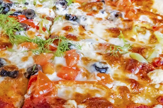 close up ready to eat delicious pizza