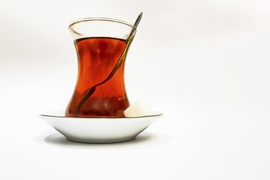 ready to drink traditional turkish tea in glass cup