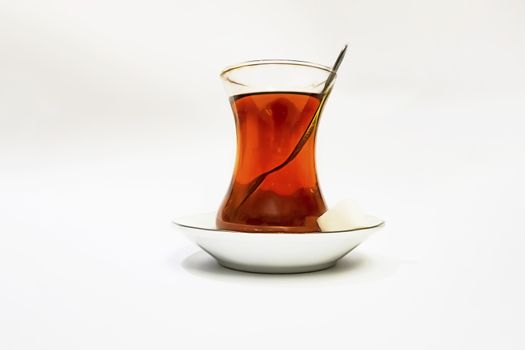 ready to drink traditional turkish tea in glass cup