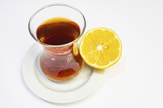 ready to drink traditional turkish tea in glass cup