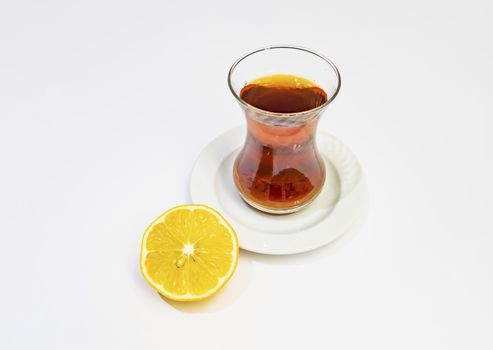 ready to drink traditional turkish tea in glass cup