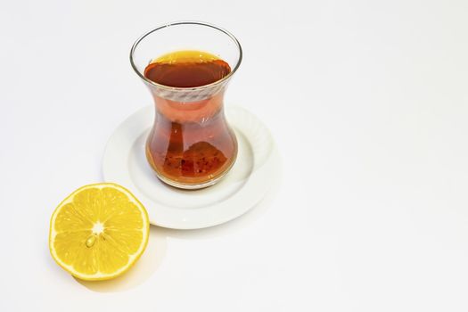 ready to drink traditional turkish tea in glass cup