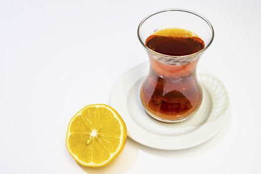 ready to drink traditional turkish tea in glass cup