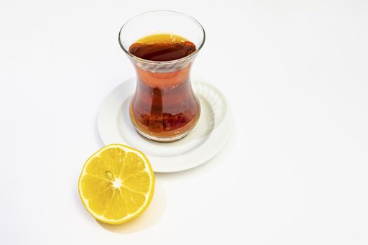 ready to drink traditional turkish tea in glass cup