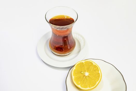 ready to drink traditional turkish tea in glass cup