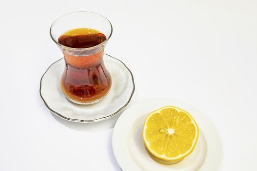 ready to drink traditional turkish tea in glass cup
