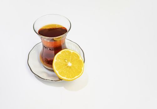 ready to drink traditional turkish tea in glass cup
