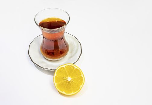 ready to drink traditional turkish tea in glass cup