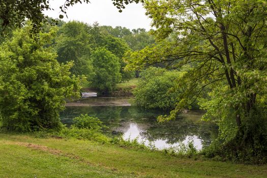 Lake in the Dion Archeological Site in Greece