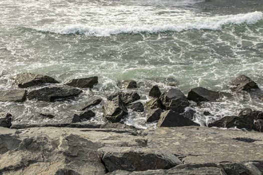 wavy sea view in nature for background and wallpaper