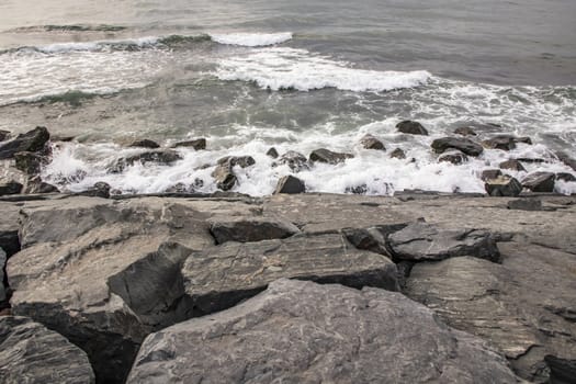 wavy sea view in nature for background and wallpaper