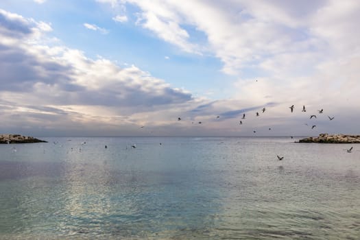 relaxing sea view in nature for background and wallpaper