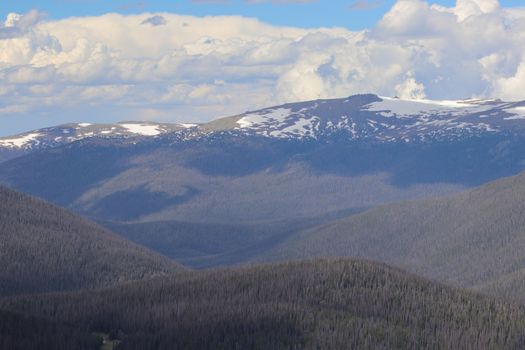 A view of the side of the Colorado mountain. High quality photo