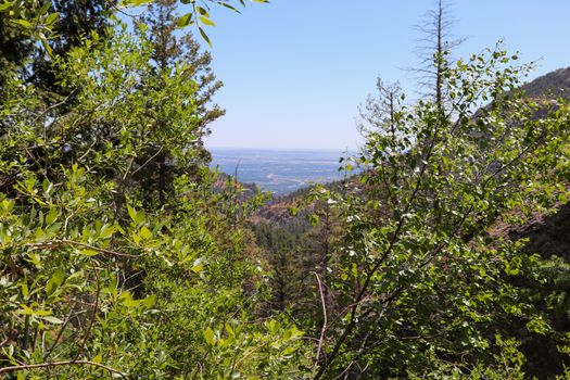 Helen hunt's falls Colorado hiking trail mountain views summer 2019