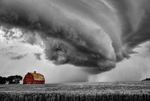 Prairie Storm Canada summer rural major structure Saskatchewan