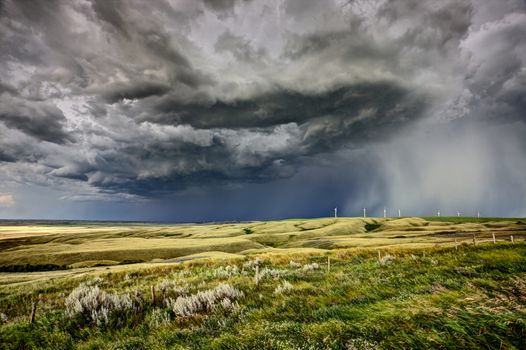 Prairie Storm Canada summer rural major structure Saskatchewan