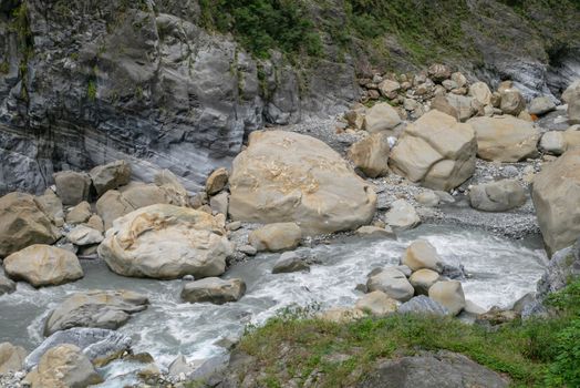 The view of Liwu river at Taroko national park mountain hill (Taroko gorge scenic area) in Taiwan.