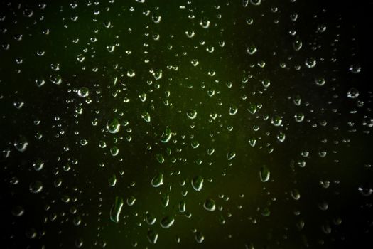 Rain droplets on glass