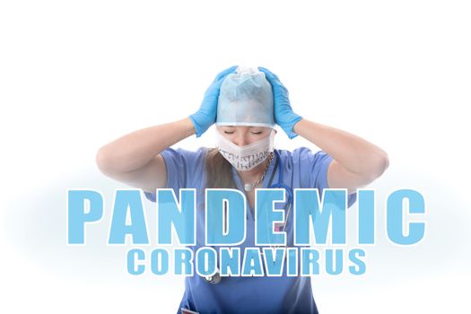 Hospital nurse overwhelmed and stressed during COVID-19 influenza virus pandemic