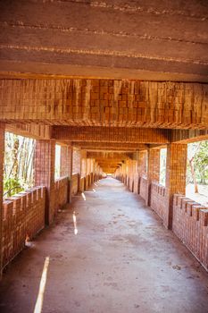 unfinished building construction from bricks