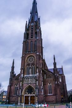 city chuch Sint Lambertus of Veghel, The Netherlands, popular medieval architecture by pierre cuypers