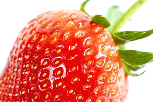 Vivid red color of fresh sweet strawberry