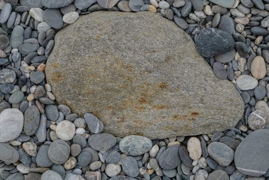 The background pattern of gravel stones at stone beach in Hualien, Taiwan.