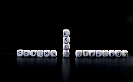 text with the corona exit strategy, how to come back to normal life after corona