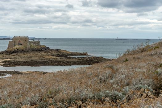 San Malo tourist attraction castle fort and water seascape