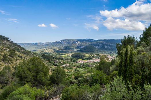 View of the countryside of the island of Palma de Mallorca in Spain