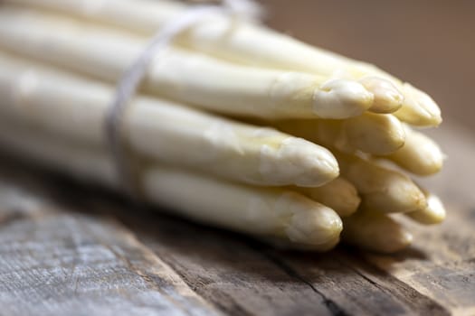 closeup of white asparagus
