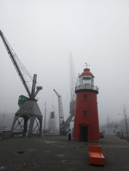 visiting commercial docks in Sweden