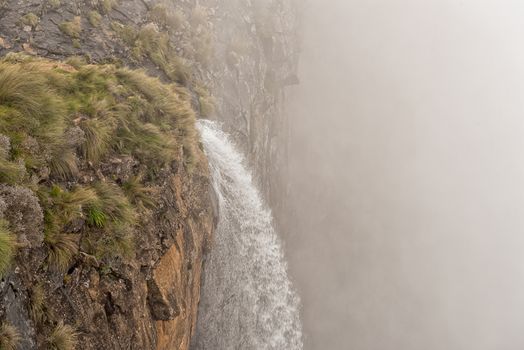 Top of the Tugela Falls, the second tallest waterfall on earth, 948m tall