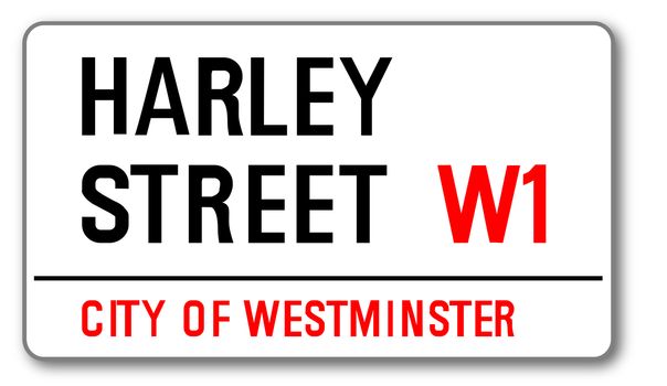 The street name sign from Harley Street West One... The famous street in London used by famour doctors.