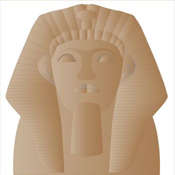 The head of an ancient Egyptian sphinx