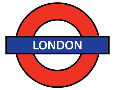 A depiction of the London Underground with the word LONDON