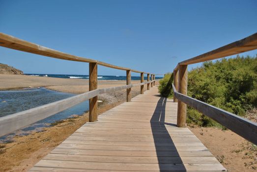 Road to absolute tranquility and the beach