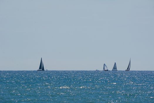 Super sunny day to sail in the Mediterranean. Mediterranean colors