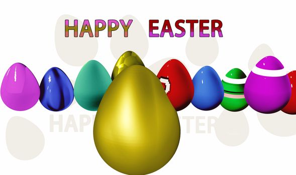 Easter egg on background